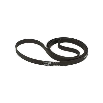 Thorens Antriebsriemen Reference Draufsicht 2, locker geschlungener Flachriemen mit belt-drive-Aufdruck