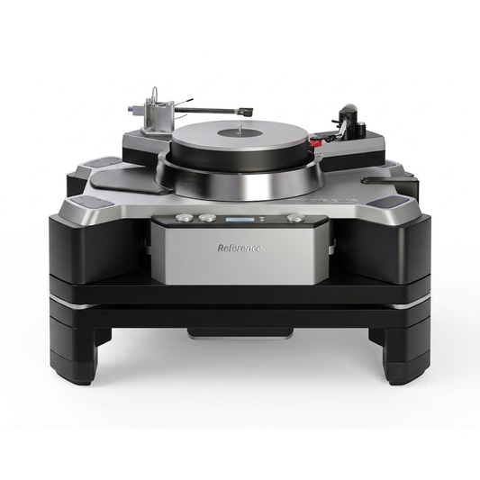Thorens New Reference Silber Plattenspieler Frontansicht