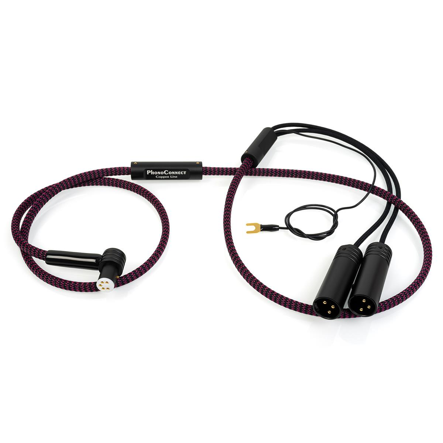 Thorens PhonoConnect PHC 150 Phono-Kabel Draufsicht 4 DIN-Winkelstecker auf XLR