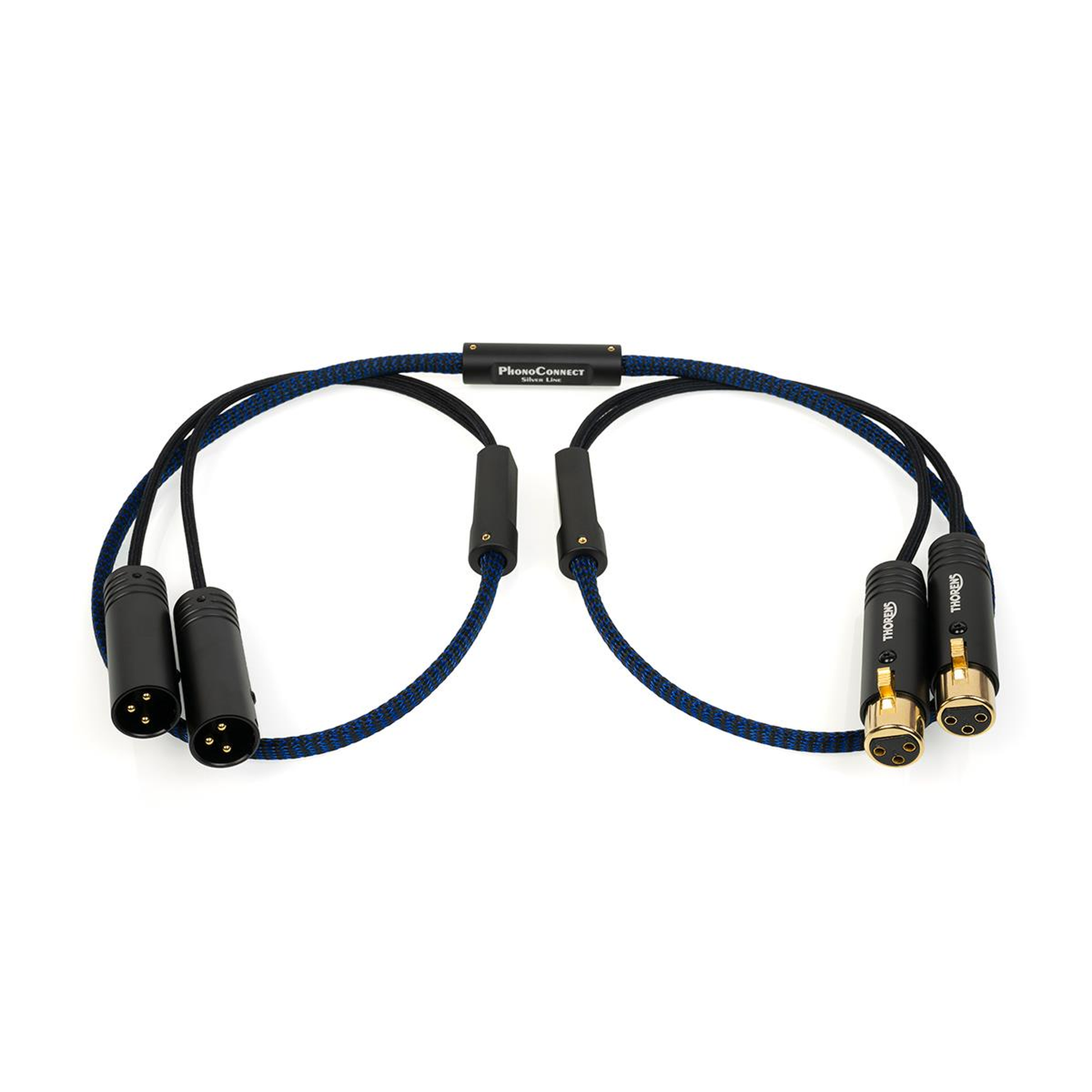 Thorens PhonoConnect PHS 150 Phonokabel Silber Draufsicht 2 XLR auf XLR symmetrisch