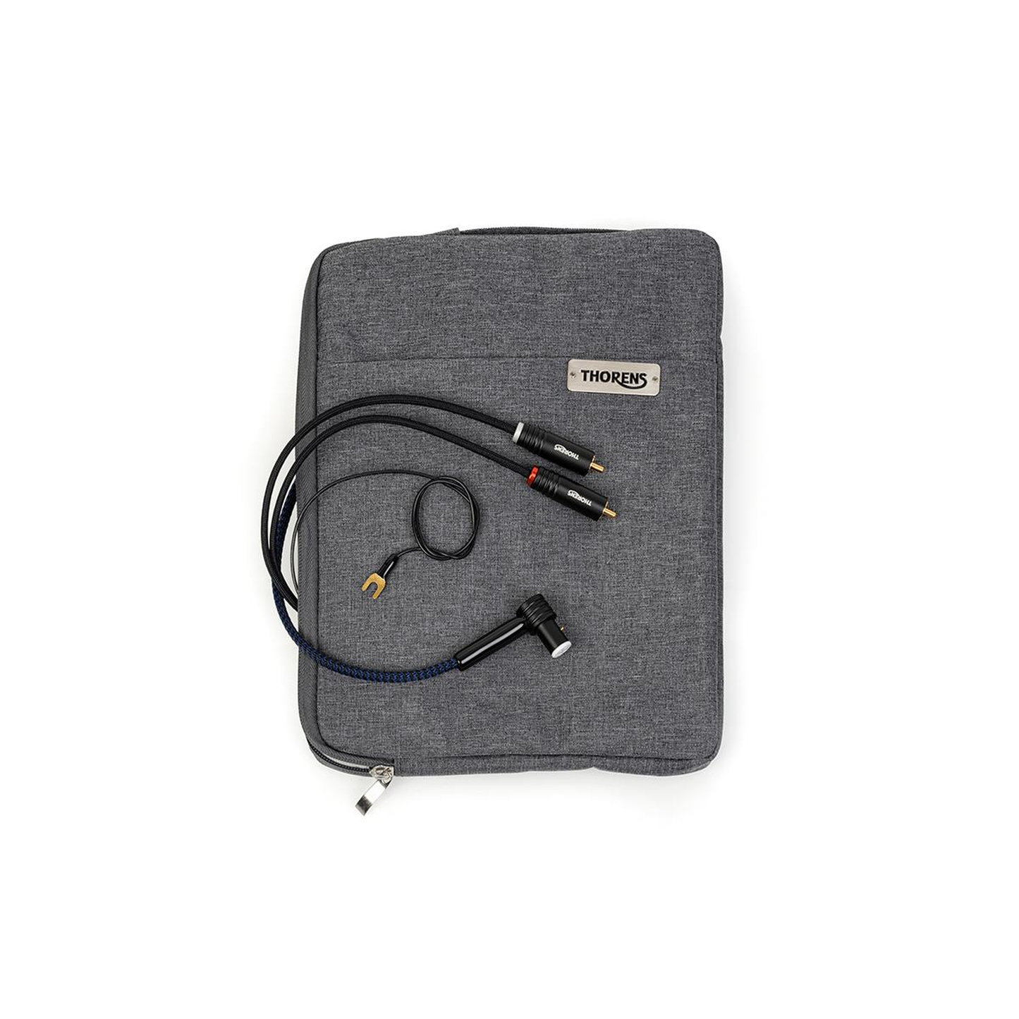 Thorens PhonoConnect PHS 150 Phonokabel Silber Lieferumfang 4 Kabel DIN auf Cinch mit Transporttasche