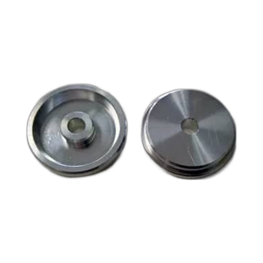 Thorens Single-Adapter 45 U/min Draufsicht, zwei Adapter mit Ober- und Unterseite