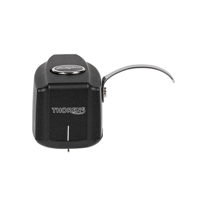 Thorens SPU 124 MC-Tonabnehmer Frontansicht mit Thorens-Schriftzug am Gehäuse
