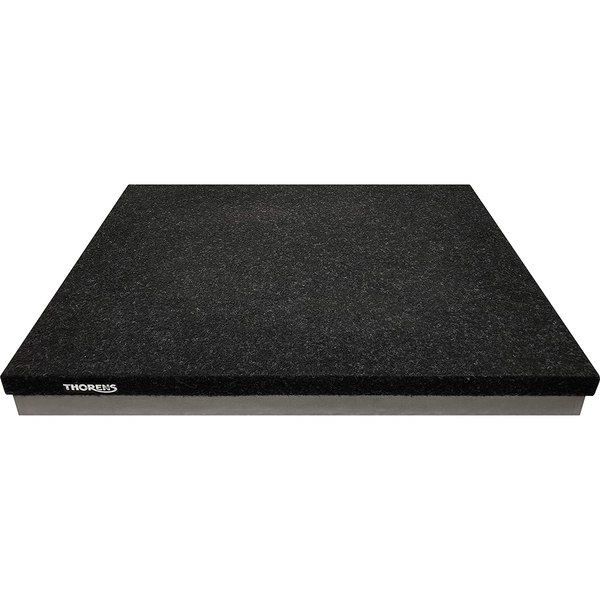 Thorens TAB-1600 Absorberplatte Frontansicht mit Filzoberfläche und Thorens-Schriftzug