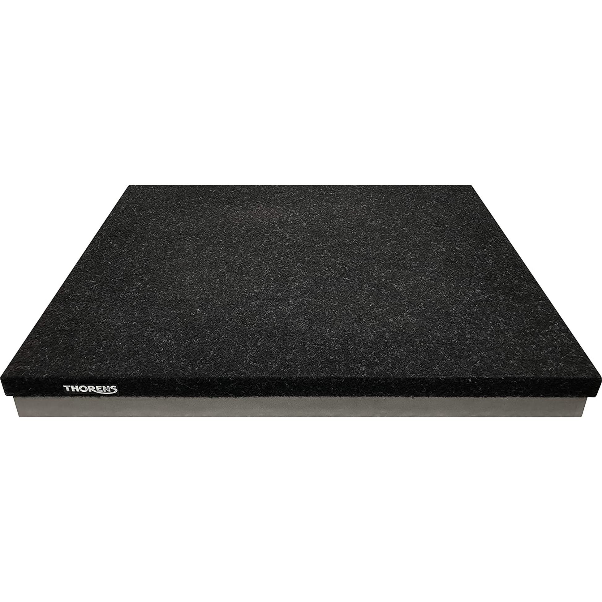 Thorens TAB-1600 Absorberplatte Frontansicht mit Filzoberfläche und Thorens-Schriftzug