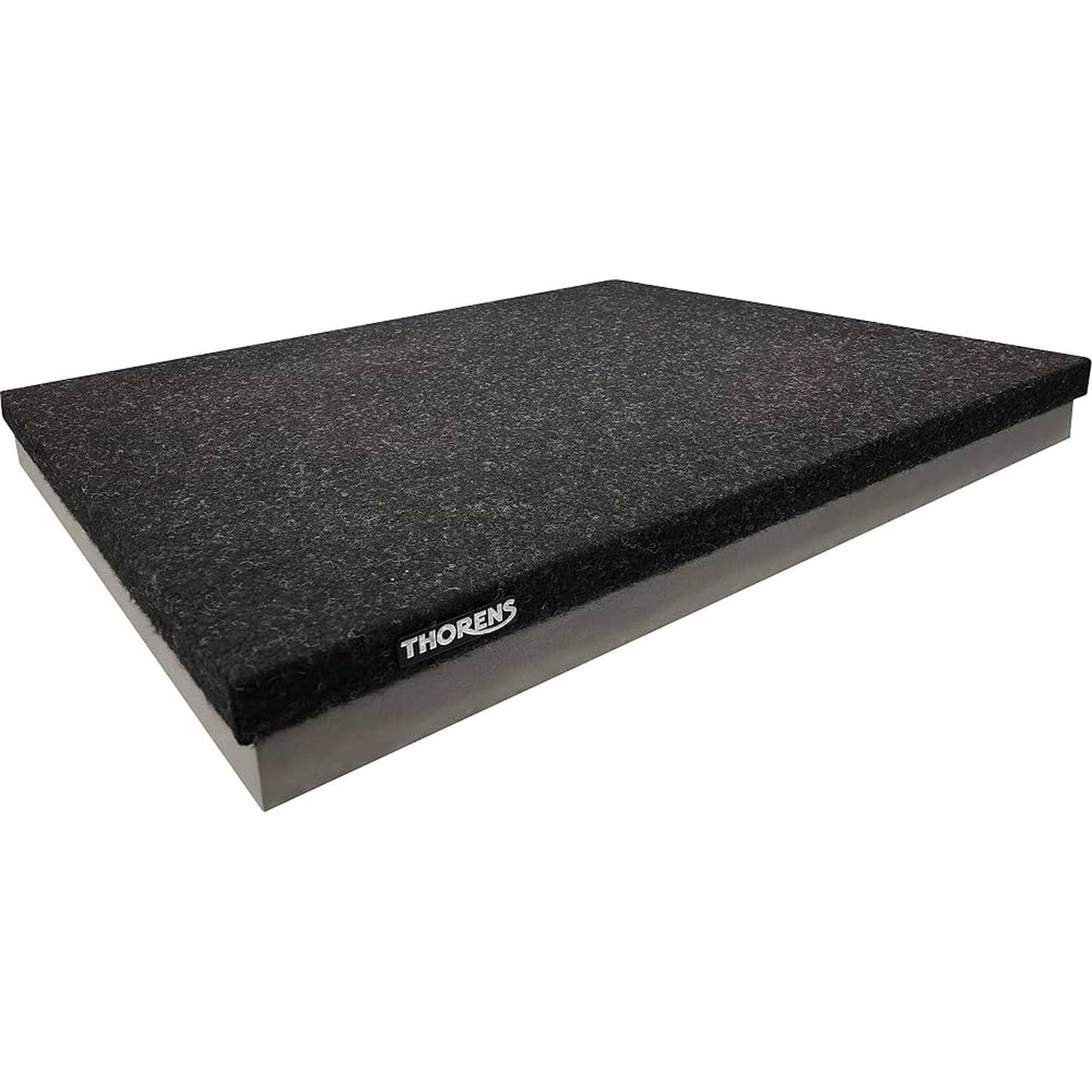 Thorens TAB-1600 Absorberplatte Schrägansicht mit dunkler Filzauflage und massivem Unterbau