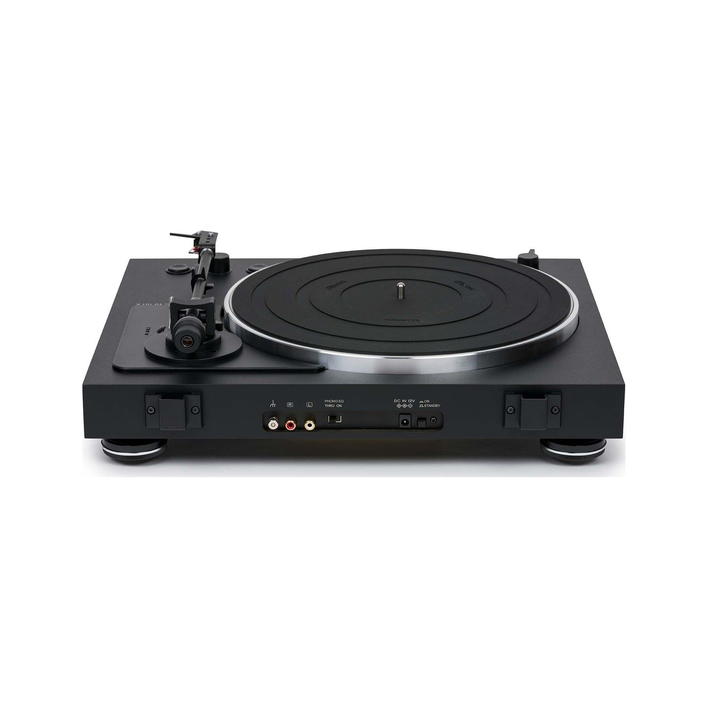 Thorens TD 101 A Plattenspieler Schwarz Matt Rückansicht mit Anschlussfeld