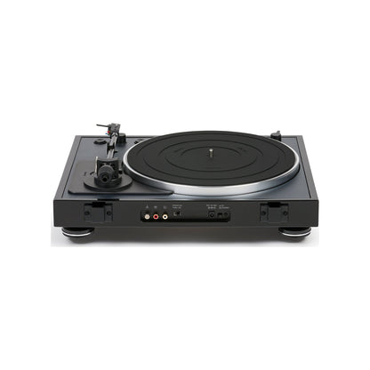 Thorens TD 102 A Plattenspieler Schwarz Hochglanz Rückansicht mit Anschlussfeld