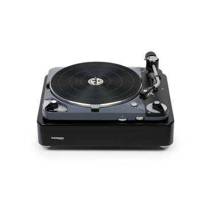 Thorens TD 124 DD + SPU-124 Plattenspieler Schwarz Schrägansicht 2 von vorne rechts