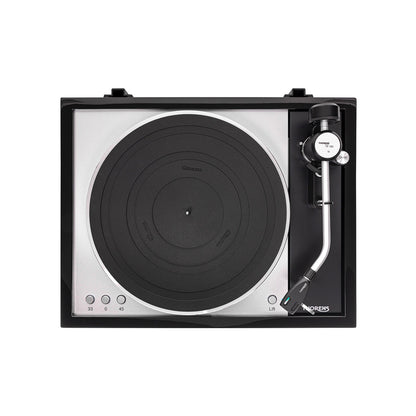 Thorens TD 1601 (TP 160) Plattenspieler Schwarz Draufsicht mit Tonarm TP 160