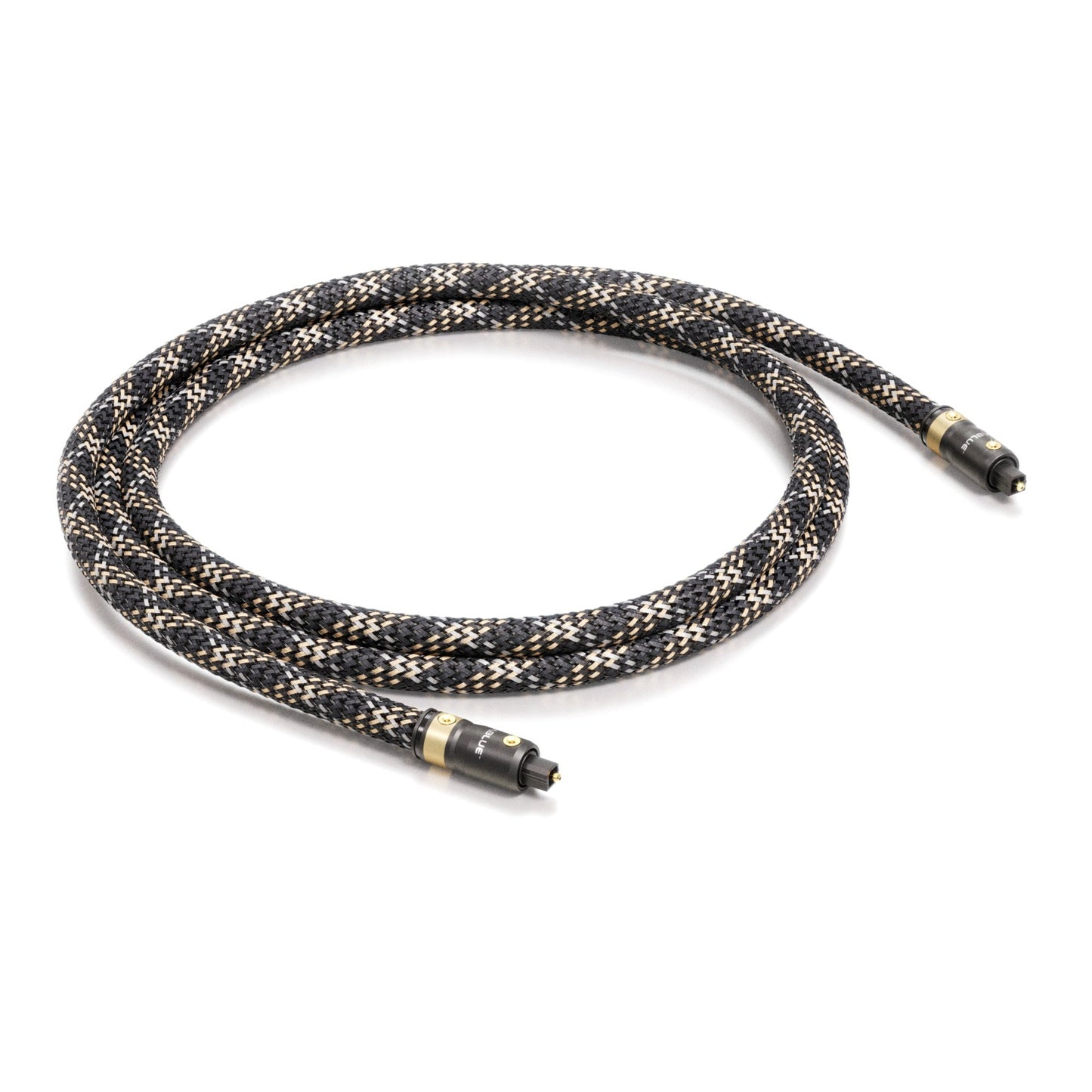 ViaBlue H-FLEX Optisches Kabel Toslink mit T8 Toslink-Steckern, Geflechtschlauch Cobra, Produktansicht