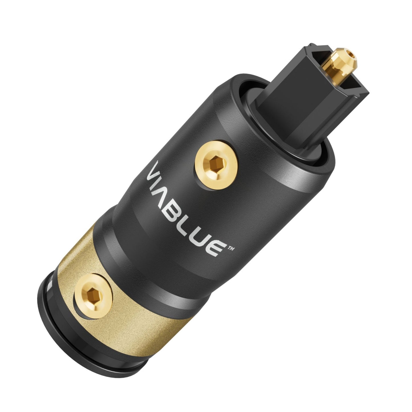 ViaBlue H-FLEX Optisches Kabel T8 Toslink-Stecker 24 Karat vergoldet, Detailansicht