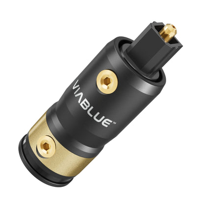 ViaBlue H-FLEX Optisches Kabel T8 Toslink-Stecker 24 Karat vergoldet, Detailansicht