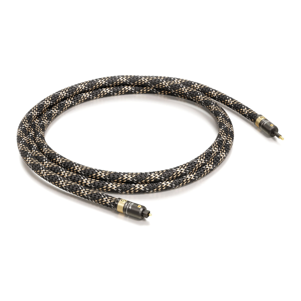 ViaBlue H-FLEX Toslink/Mini-Toslink Kabel mit T8 Toslink- und Mini-Toslink-Steckern, Geflechtschlauch Cobra, Produktansicht
