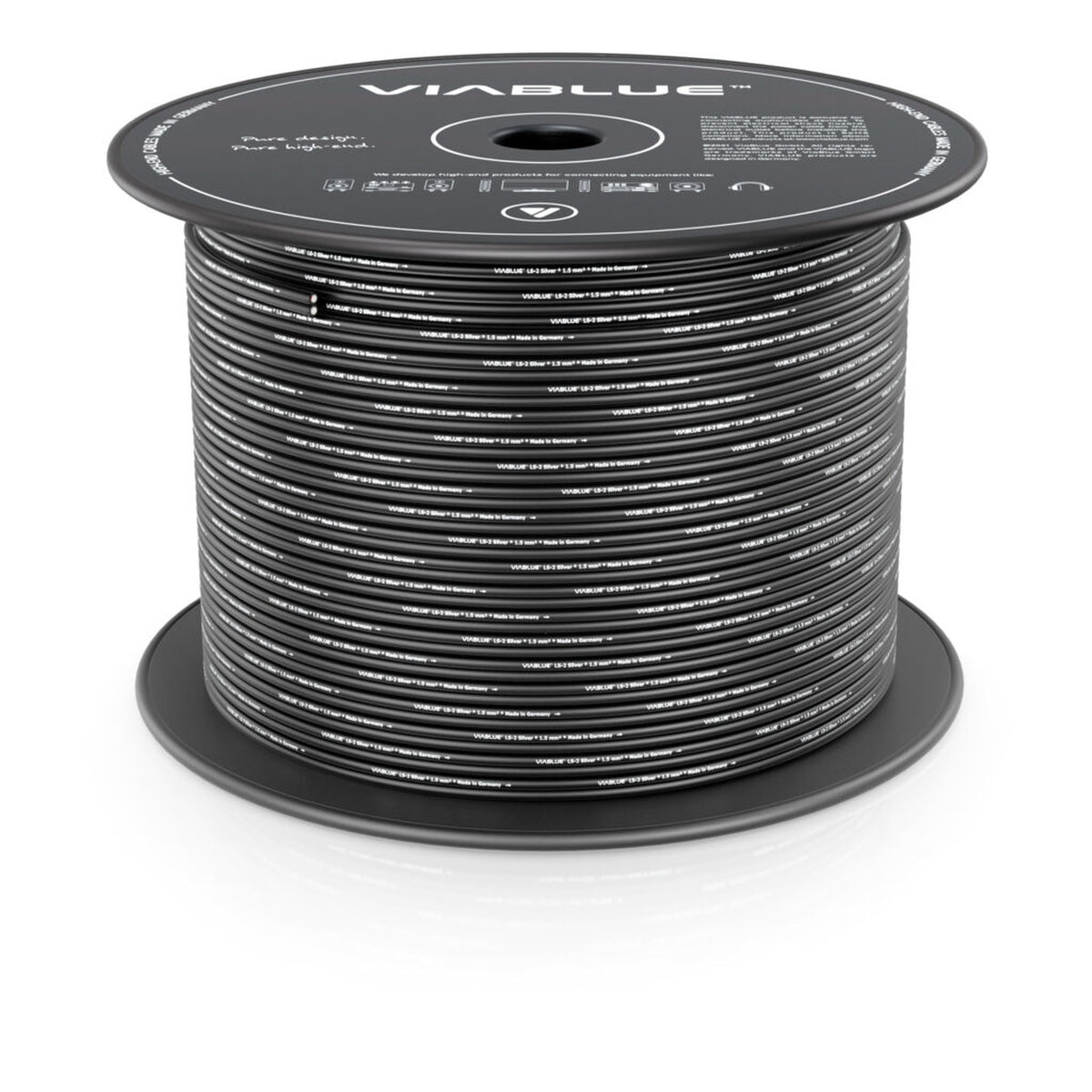 ViaBlue LS-2 Silver Lautsprecherkabel 1,5 mm² – Frontansicht