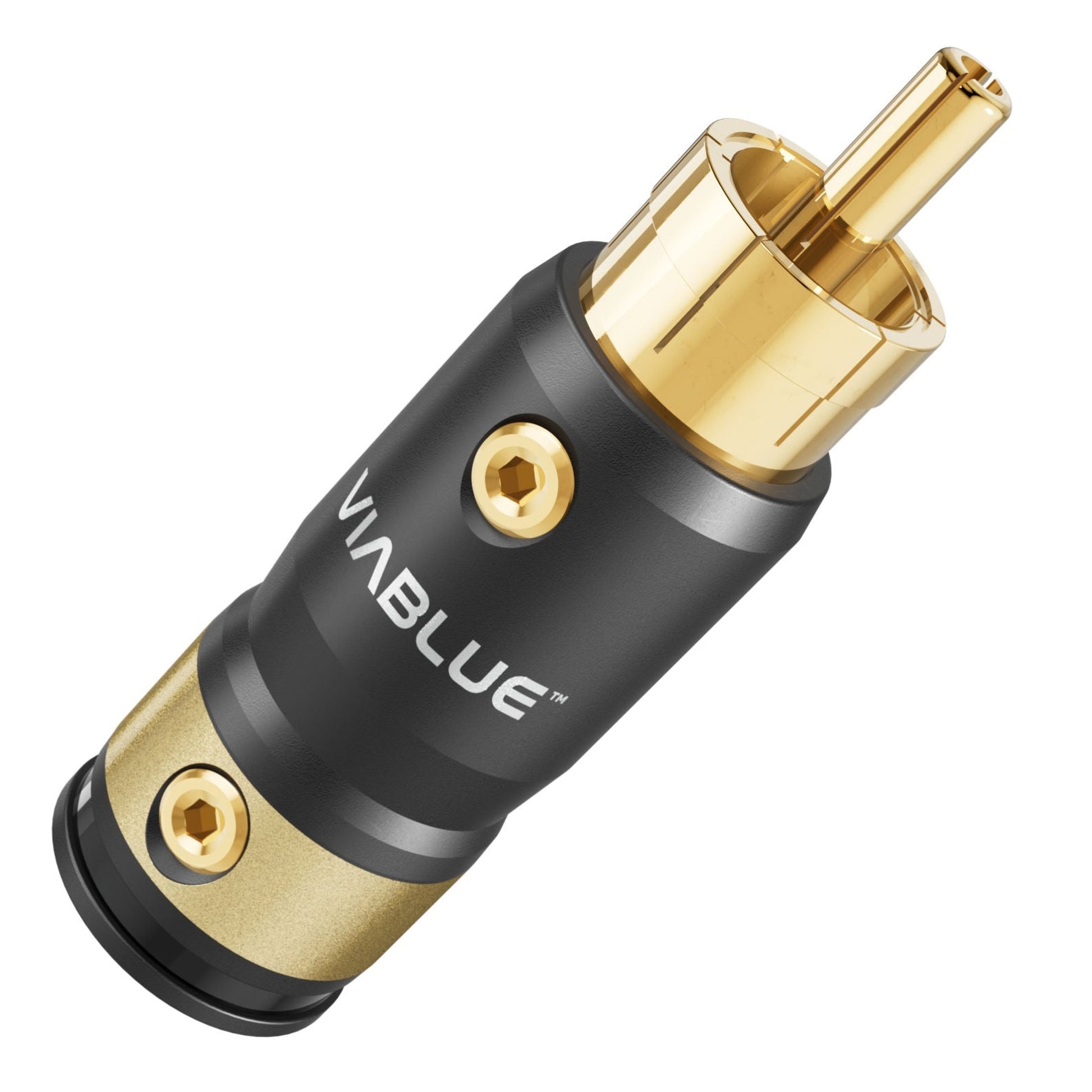ViaBlue NF-75 Digitalkabel T8 Cinchstecker mit 24 Karat echtvergoldeten Kontakten, Detailansicht