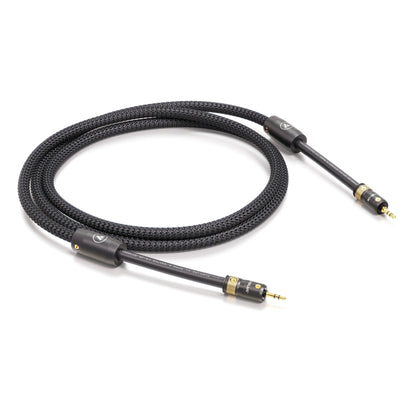 ViaBlue NF-S1 3,5mm-Stereo-Kabel mit T8 Klinkensteckern, Geflechtschlauch Black, Produktansicht