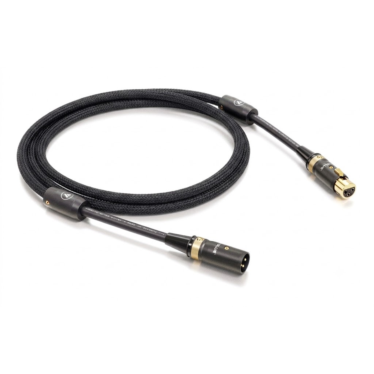 ViaBlue NF-S2 Digitalkabel AES/EBU mit T8 XLR-Steckern, Geflechtschlauch Black, 110 Ohm, Produktansicht