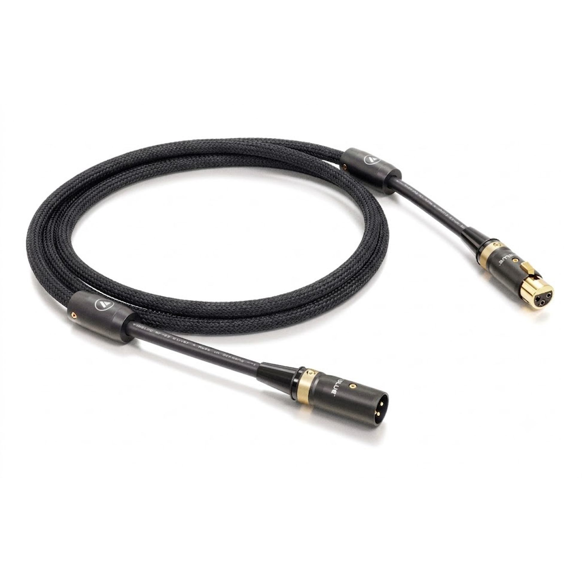 ViaBlue NF-S2 Digitalkabel AES/EBU mit T8 XLR-Steckern, Geflechtschlauch Black, 110 Ohm, Produktansicht
