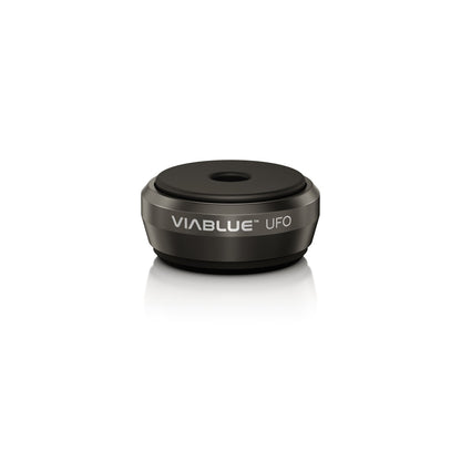 ViaBlue UFO Absorber schwarz Vibrationsdämpfer für bis zu 100 kg Belastung, Schrägansicht
