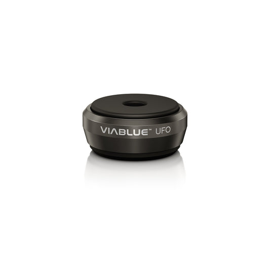 ViaBlue UFO Absorber schwarz Vibrationsdämpfer für bis zu 100 kg Belastung, Schrägansicht