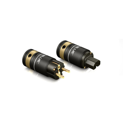 ViaBlue X-60 Netzkabel T6s Schutzkontakt-Stecker CEE 7/7 und Warmgerätebuchse IEC C15, Detailansicht
