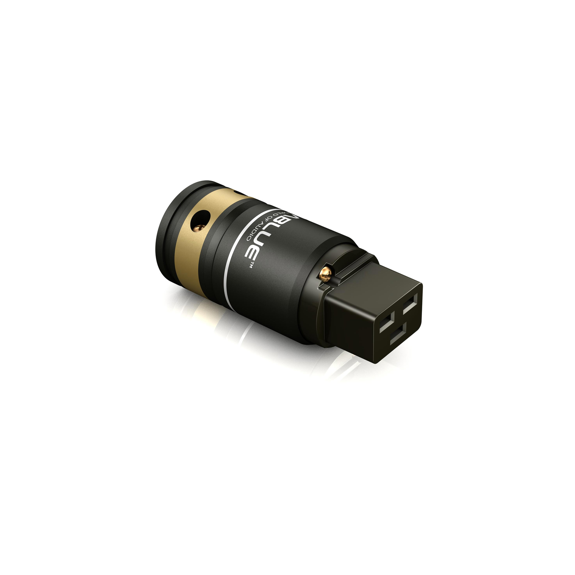 ViaBlue X-60 Netzkabel T6s Warmgerätebuchse IEC C19 mit 24 Karat vergoldeten Kontakten, Detailansicht