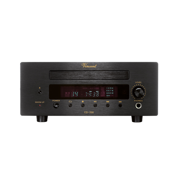 Vincent CD-200 CD-Player schwarz Frontansicht