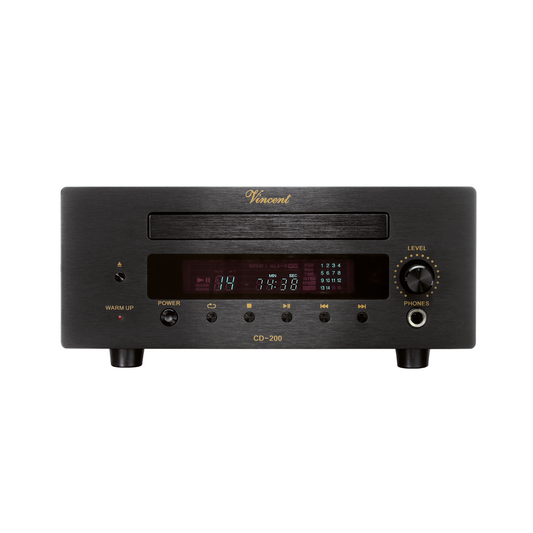 Vincent CD-200 CD-Player schwarz Frontansicht