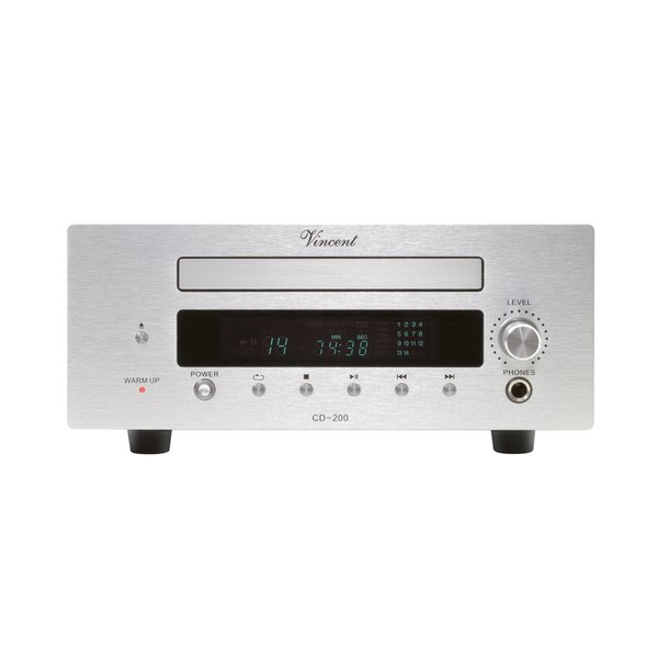 Vincent CD-200 CD-Player silber Frontansicht