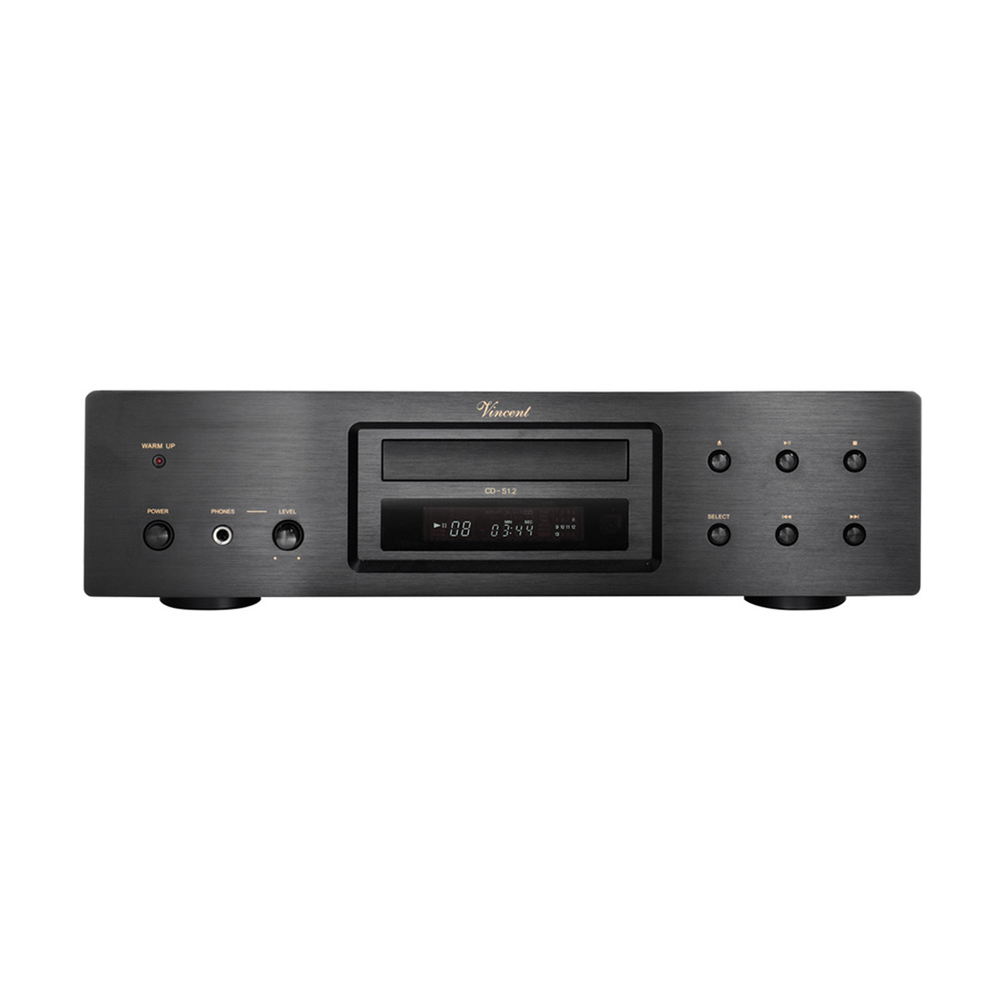 Vincent CD-S1.2 Röhren-CD-Player schwarz Frontansicht