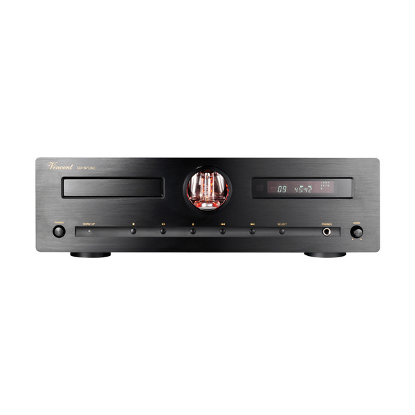 Vincent CD-S7 DAC Röhren-CD-Player schwarz Frontansicht