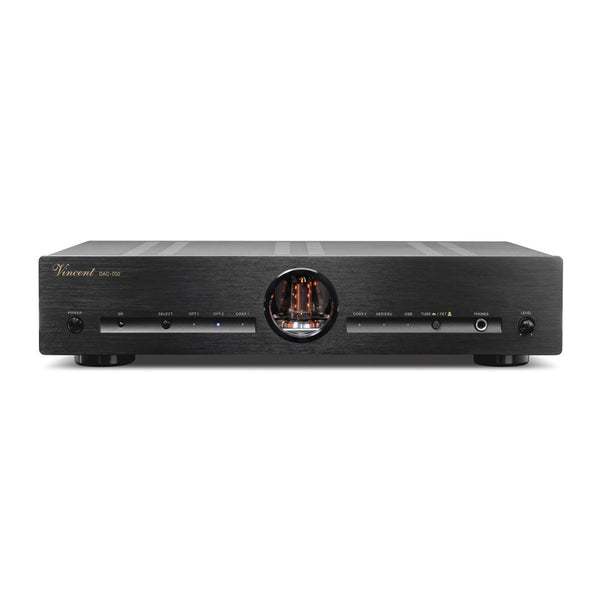 Vincent DAC-700 Röhren-DAC schwarz Frontansicht
