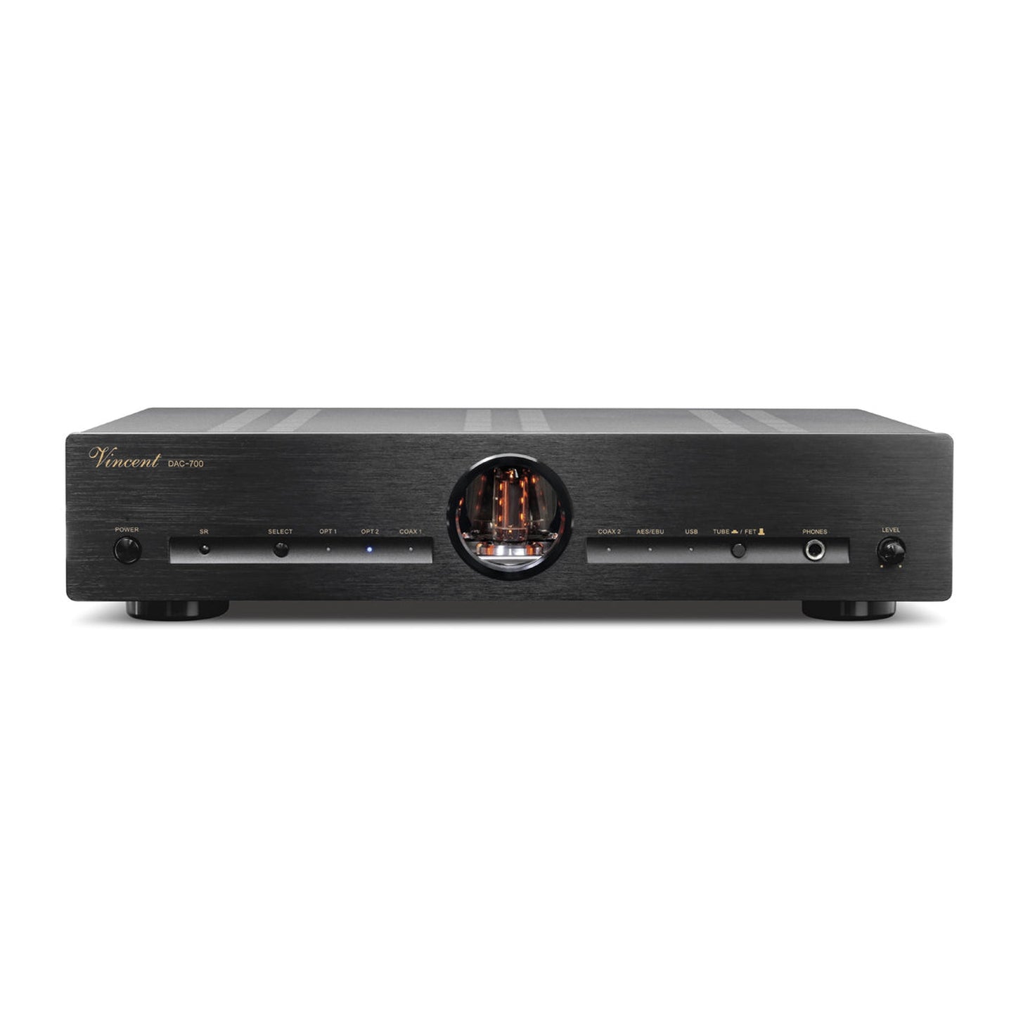 Vincent DAC-700 Röhren-DAC schwarz Frontansicht