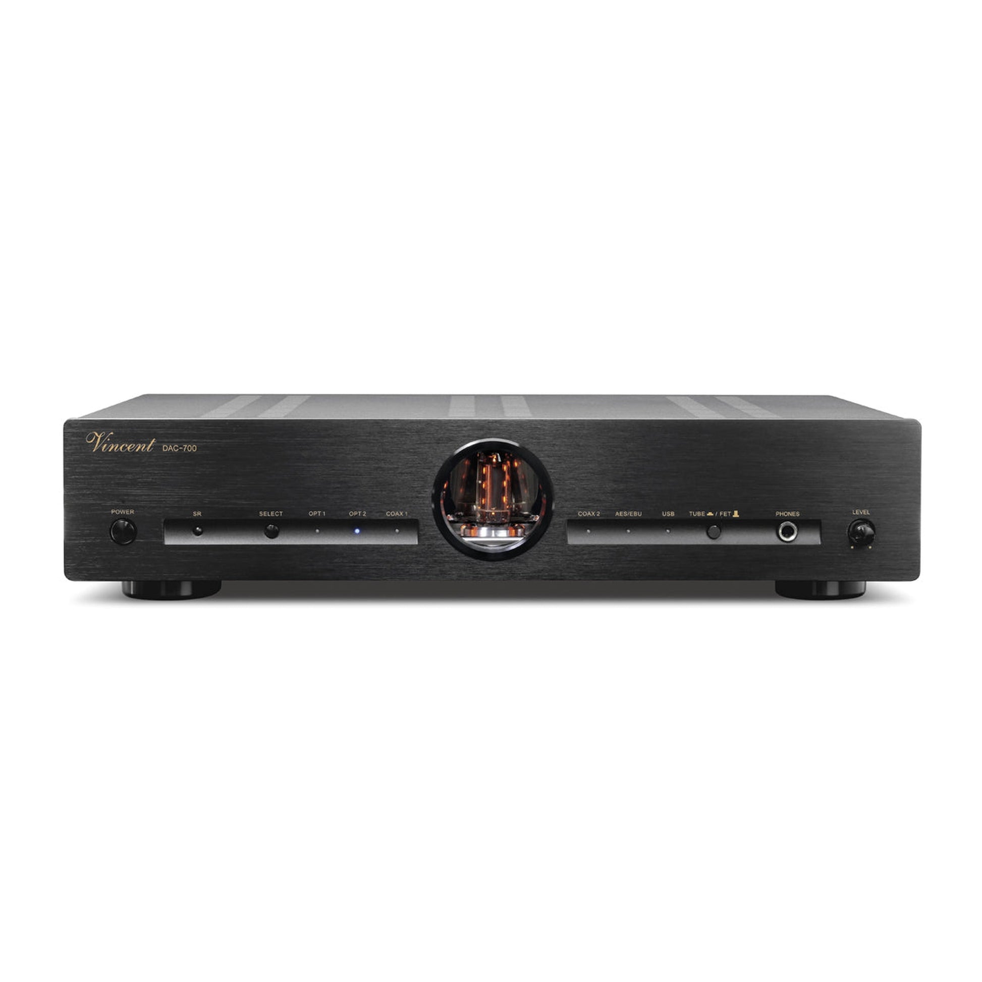 Vincent DAC-700 Röhren-DAC schwarz Frontansicht