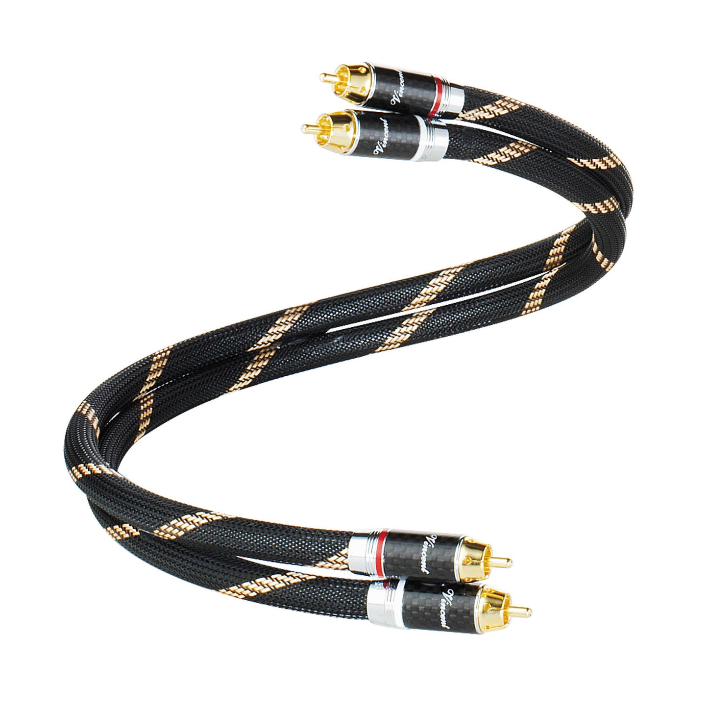 Vincent High-End Cinchkabel RCA aus OFC-Kupfer Produktansicht mit vergoldeten Cinch-Steckern