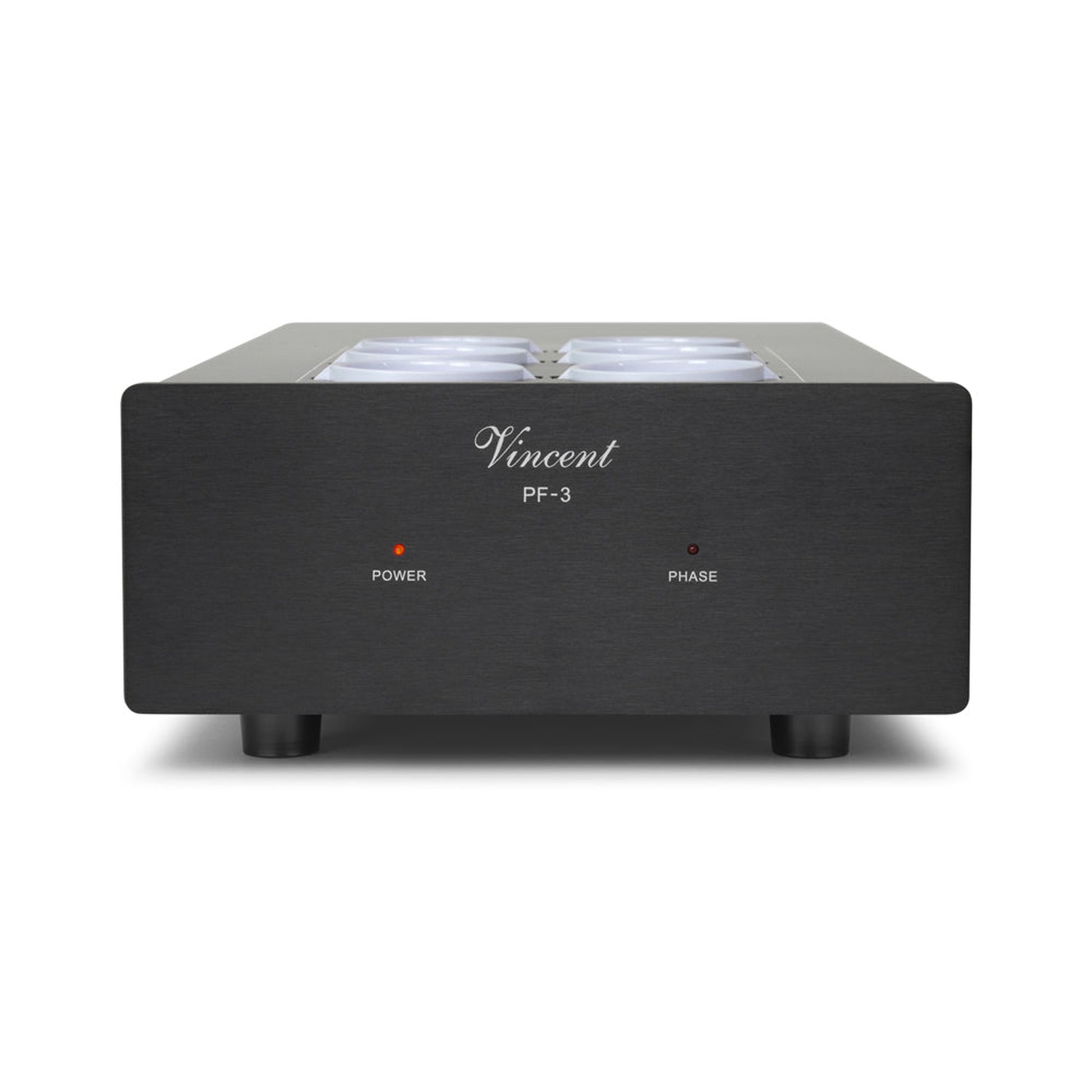 Vincent PF-3 EMI-Netzfilter mit DC-Blocker schwarz Frontansicht