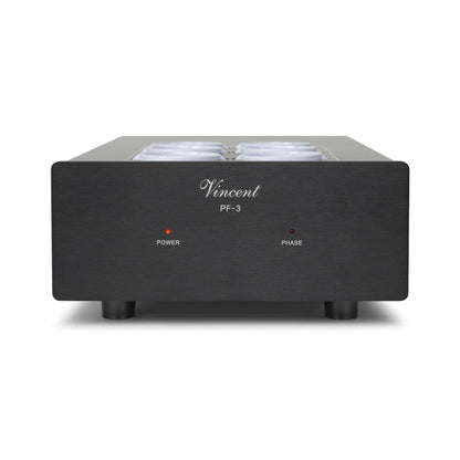 Vincent PF-3 EMI-Netzfilter mit DC-Blocker schwarz Frontansicht