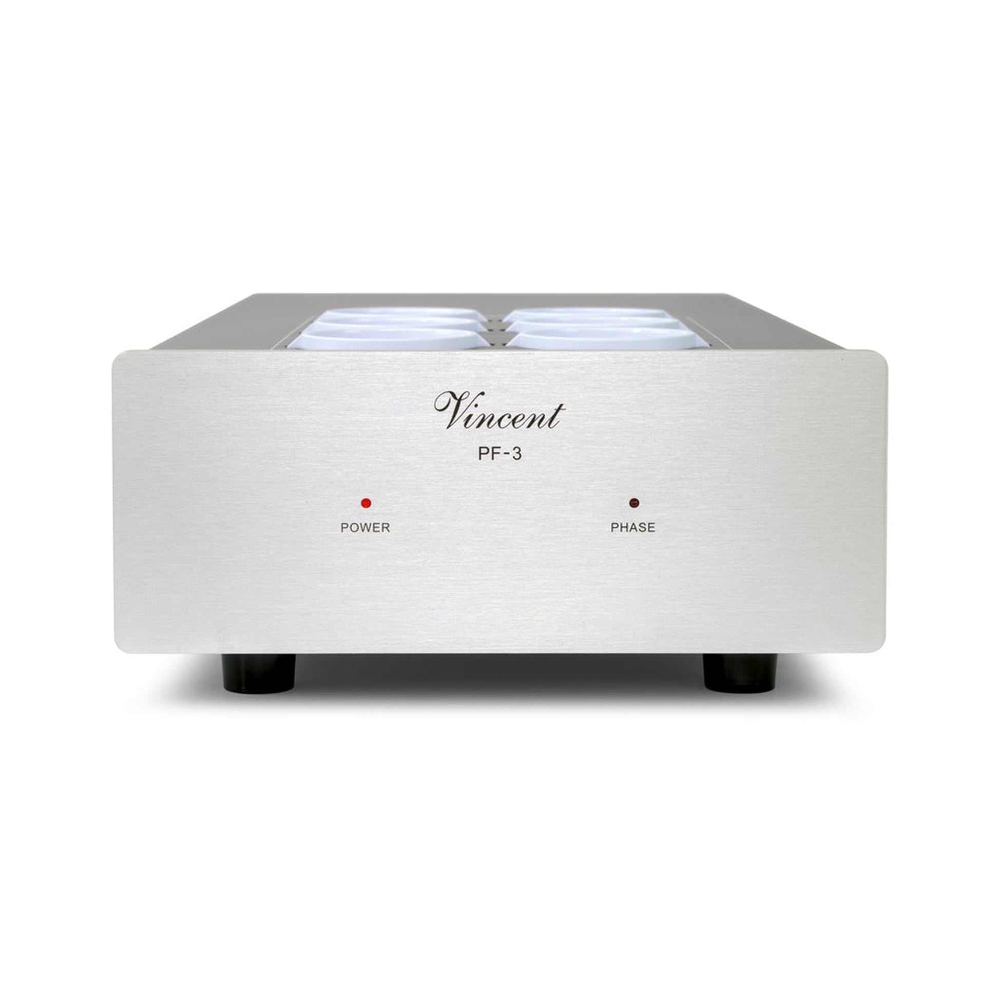 Vincent PF-3 EMI-Netzfilter mit DC-Blocker silber Frontansicht