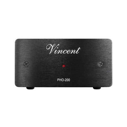 Vincent PHO-200 Phono-Vorverstärker schwarz Frontansicht