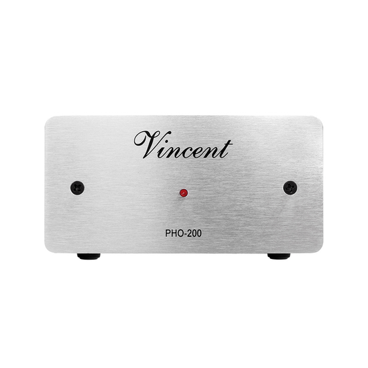 Vincent PHO-200 Phono-Vorverstärker silber Frontansicht