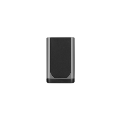 Wharfedale EVO 5.1 Regallautsprecher Lunar Grey matt Frontansicht mit Abdeckung