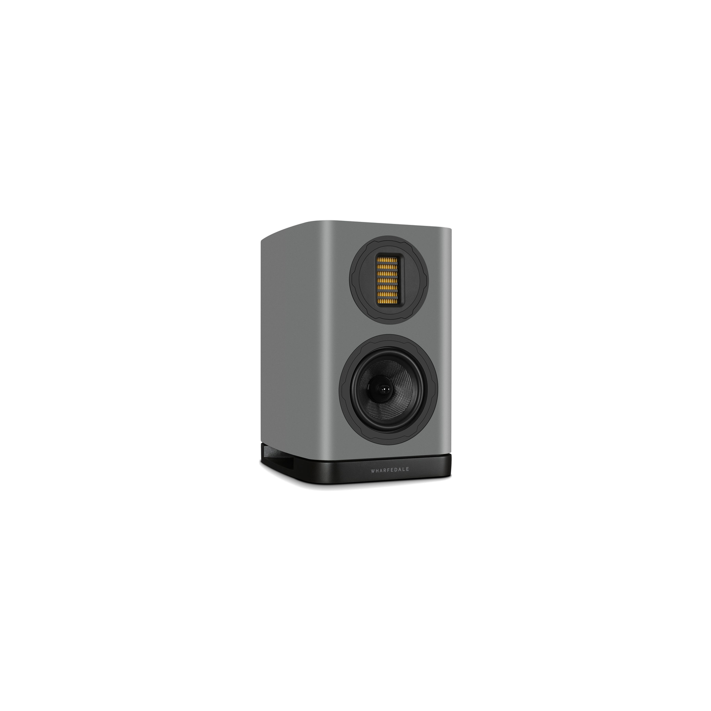 Wharfedale EVO 5.1 Regallautsprecher Lunar Grey matt Schrägansicht von der Gegenseite