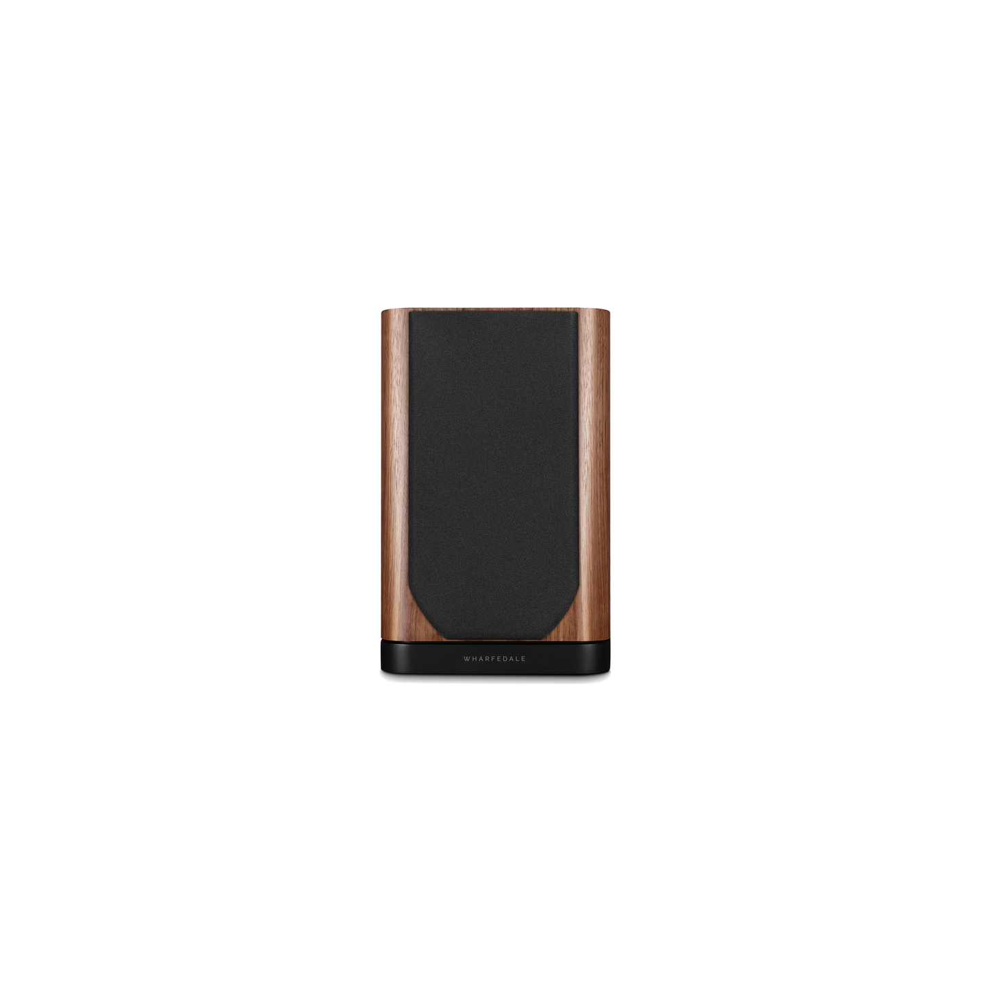 Wharfedale EVO 5.1 Regallautsprecher Nussbaum Frontansicht mit Abdeckung