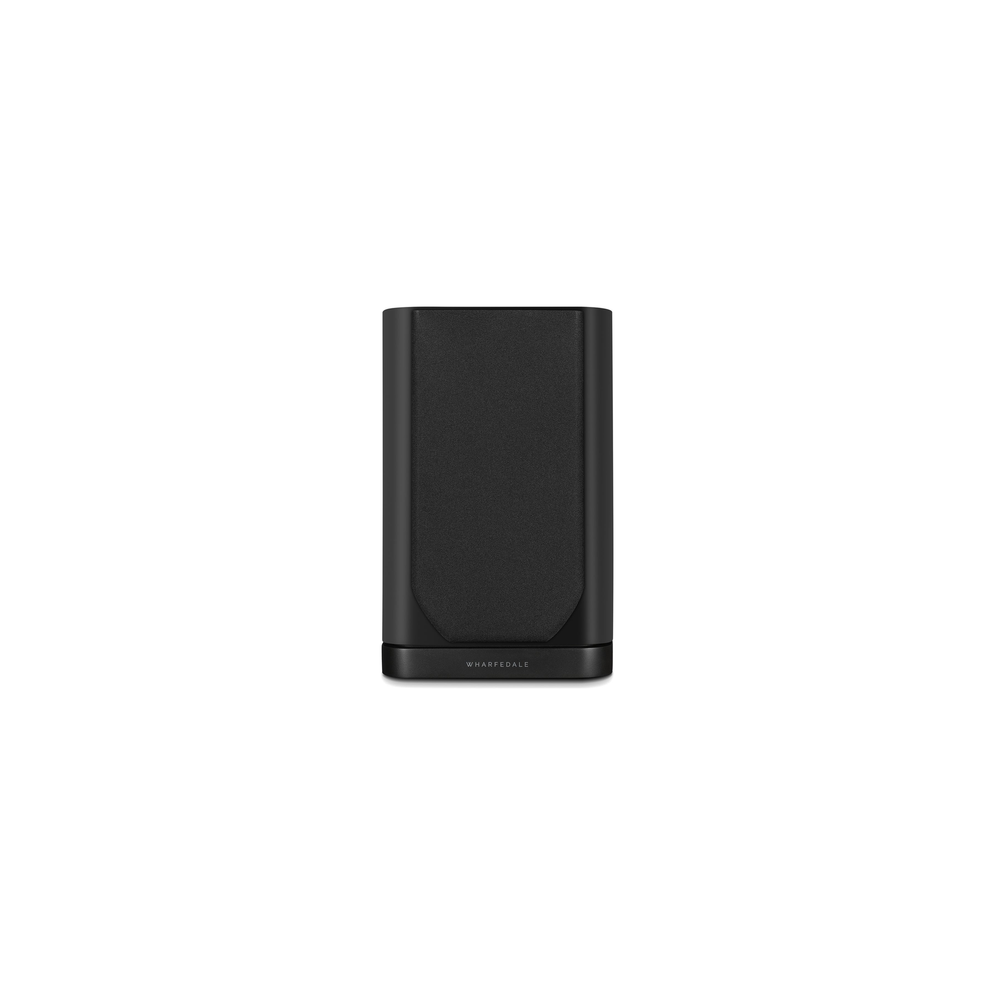 Wharfedale EVO 5.1 Regallautsprecher Schwarz matt Frontansicht mit Abdeckung