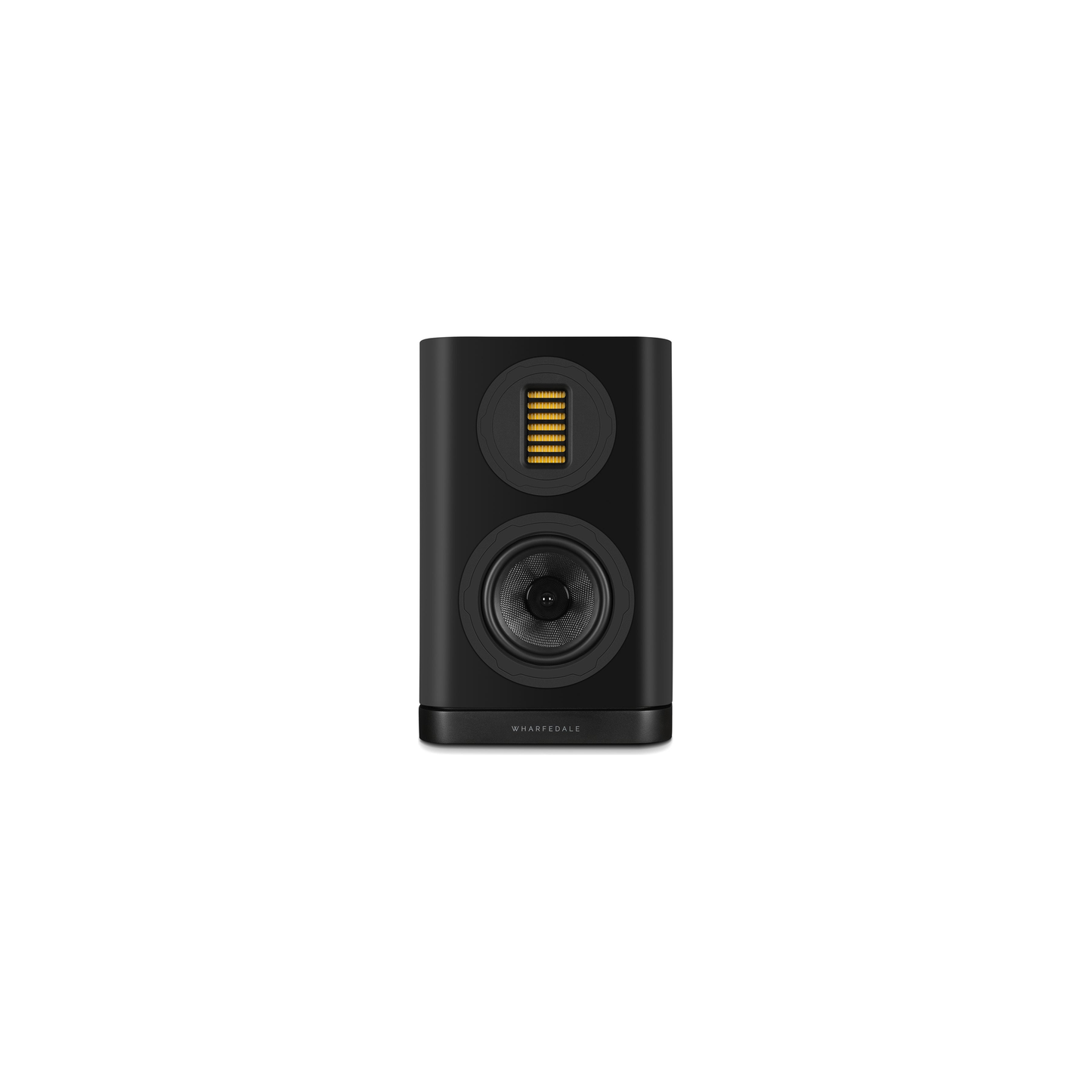 Wharfedale EVO 5.1 Regallautsprecher Schwarz matt Frontansicht ohne Abdeckung