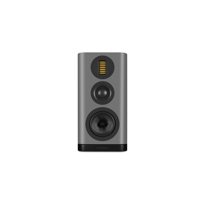 Wharfedale EVO 5.2 Regallautsprecher Lunar Grey matt Frontansicht ohne Abdeckung