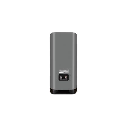 Wharfedale EVO 5.2 Regallautsprecher Lunar Grey matt Rückansicht mit Anschlussfeld