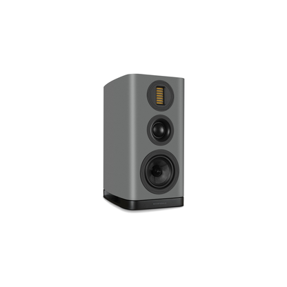 Wharfedale EVO 5.2 Regallautsprecher Lunar Grey matt Schrägansicht von der Gegenseite