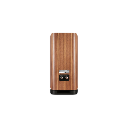 Wharfedale EVO 5.2 Regallautsprecher Nussbaum Rückansicht mit Anschlussfeld